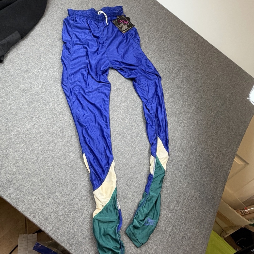 Vintage Nike Men's M Running Tights Made USA Lycra Colorblock New Deadstock